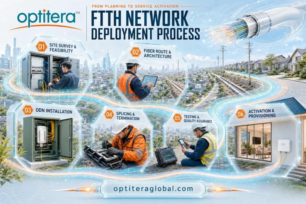 FTTH Network Deployment Process: A Complete Guide for Building Reliable Fiber Optic Infrastructure 